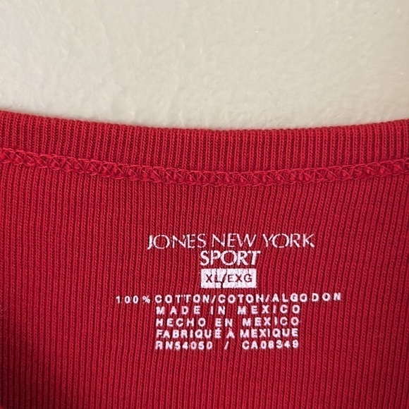Jones New York sport crewneck T-shirt size XL short sleeves lightly ribbed - Picture 3 of 12